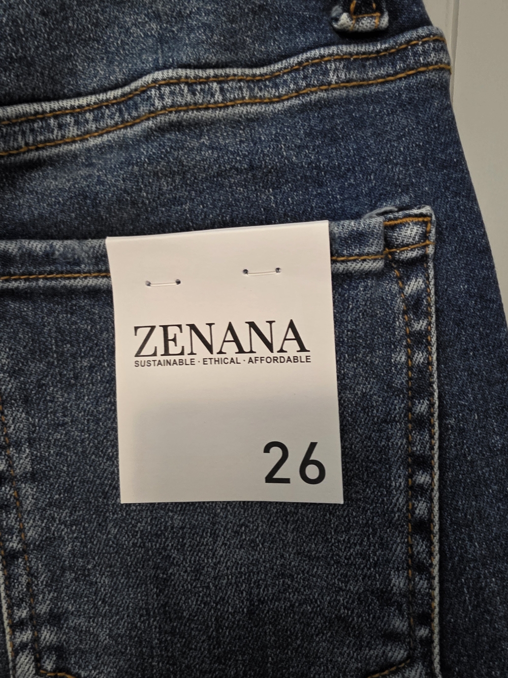 Zenana Outfitters Distressed Dark Blue Flare Crop Jeans - Picture 2 of 6